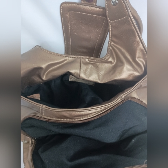 ST JOHNS BAY Elegant Metallic Brown Women's Bag - Picture 5 of 7